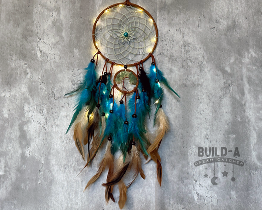 Dream Catcher - Native Tree of Life Handmade Traditional Feather Wall Hanging Home Decor Ornament Gift Bedroom (NO.1)