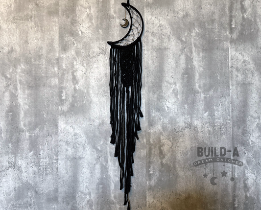 Dream Catcher - Black Moon Handmade Traditional Feather Wall Hanging Home Decoration Blessing Decor Ornament Gift Bedroom (NO.104)