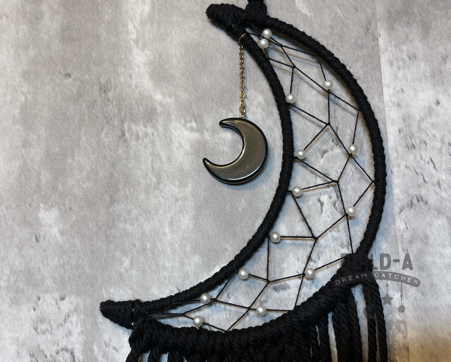 Dream Catcher - Black Moon Handmade Traditional Feather Wall Hanging Home Decoration Blessing Decor Ornament Gift Bedroom (NO.104)