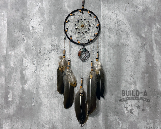 Dream Catcher - Brown Tree of Life Handmade Traditional Feather Wall Hanging Home Decor Ornament Gift Bedroom (NO.11)