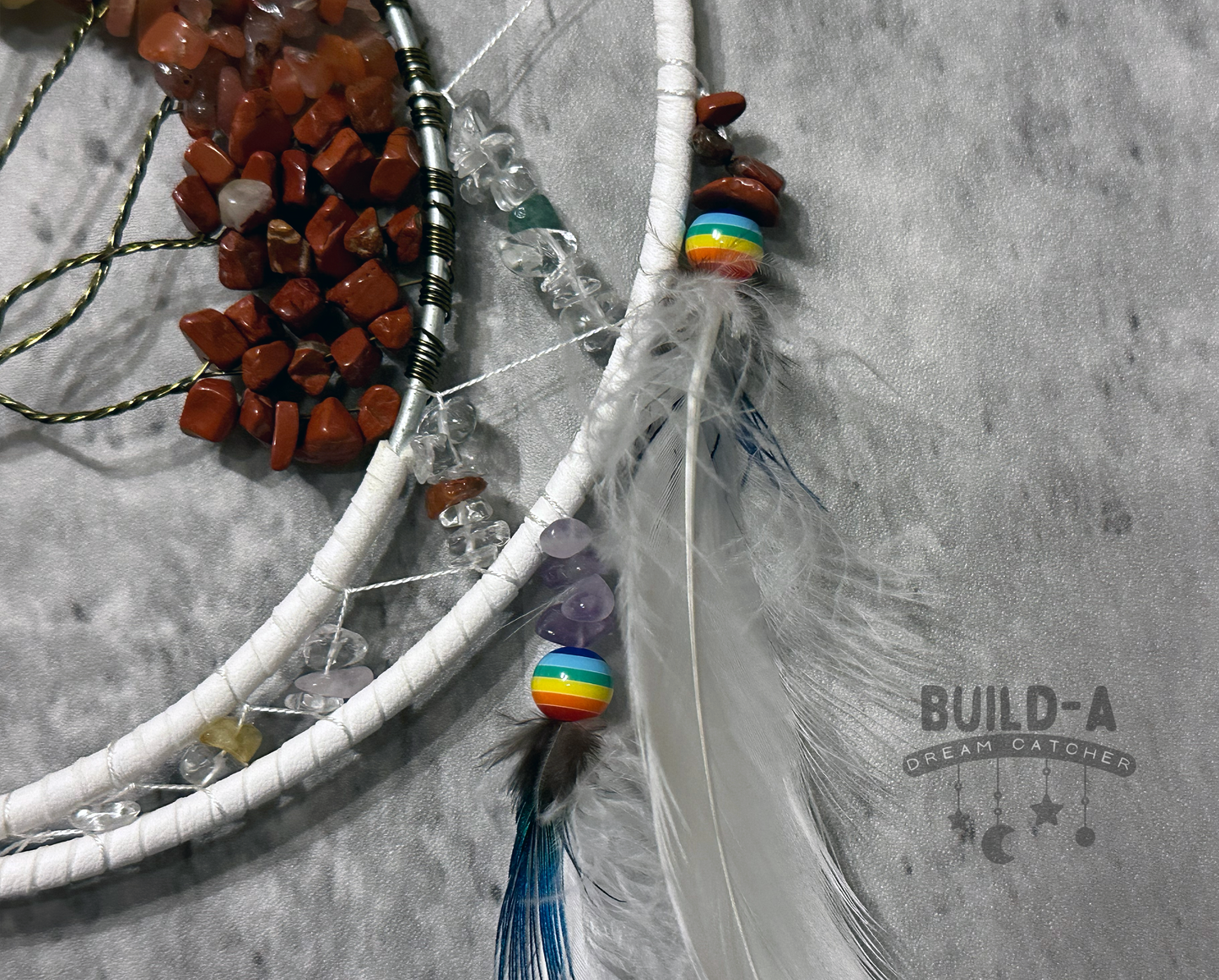 Dream Catcher - White Tree of Life Handmade Traditional Feather Wall Hanging Home Decor Ornament Gift Bedroom (NO.101)